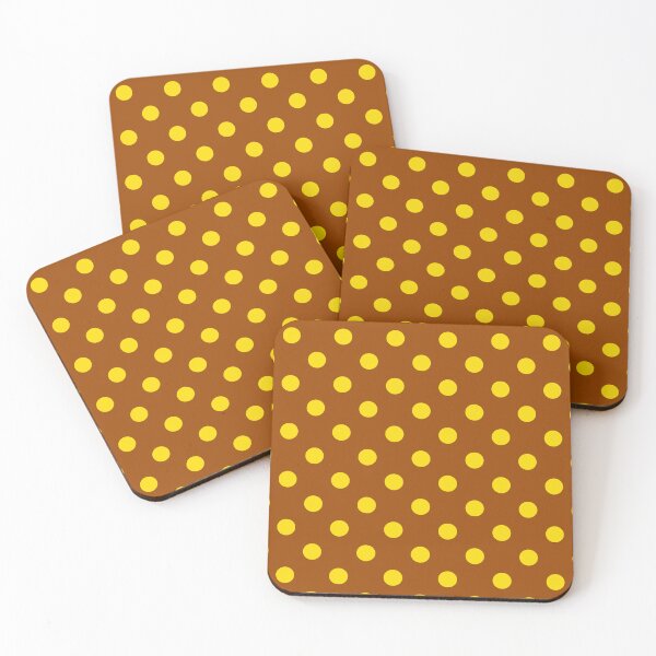 Item preview, Brown Yellow Polka Dots Pattern Design  designed and sold by PatternTitan.