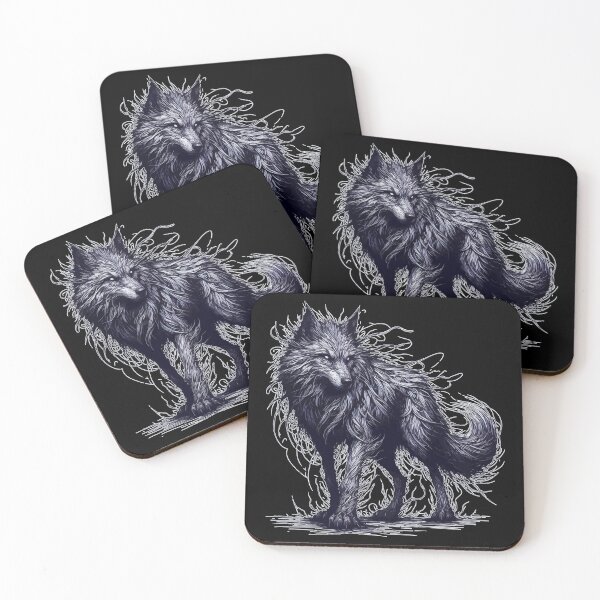 Item preview, Monochromatic Goth Wolf Spooky designed and sold by TomFrontierArt.