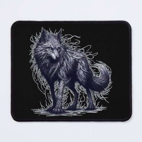 Item preview, Monochromatic Goth Wolf Spooky designed and sold by TomFrontierArt.