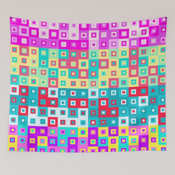 Item preview, Colorful Pixel Art Squares designed and sold by yashrid.