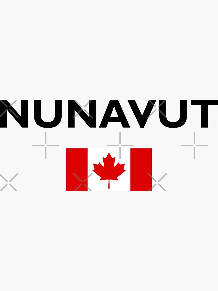 Discover Nunavut Canada Canadian Flag Light Color Sticker