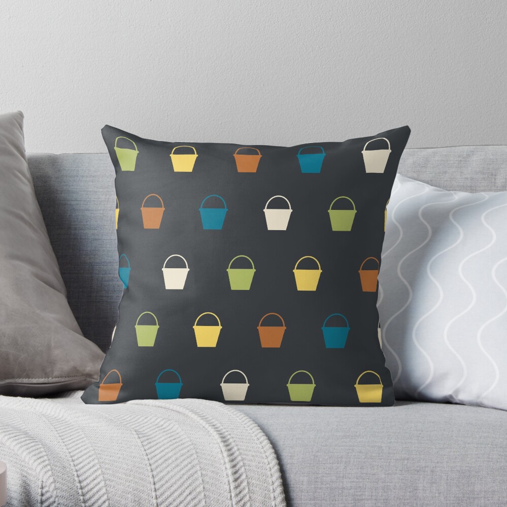 Cuba Street Buckets Throw Pillow