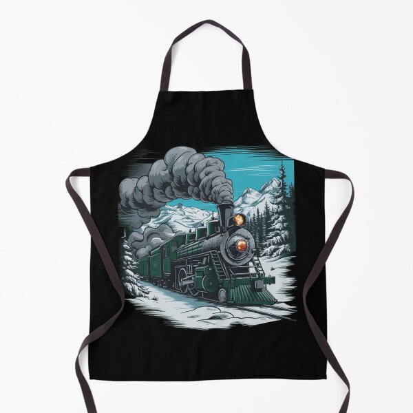 Item preview, Vintage Locomotive in Snowy Mountains designed and sold by MyNiceDesigns.