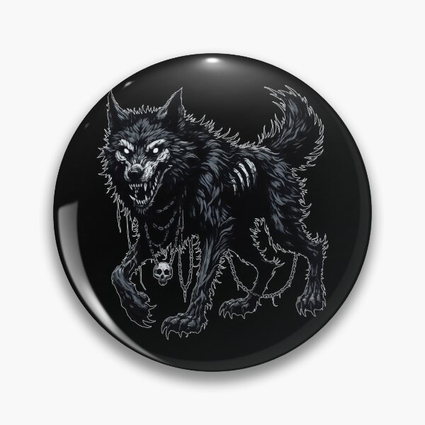 Item preview, Monochromatic Creepy Goth Wolf designed and sold by TomFrontierArt.