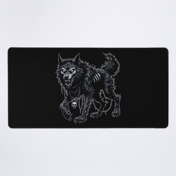 Item preview, Monochromatic Creepy Goth Wolf designed and sold by TomFrontierArt.