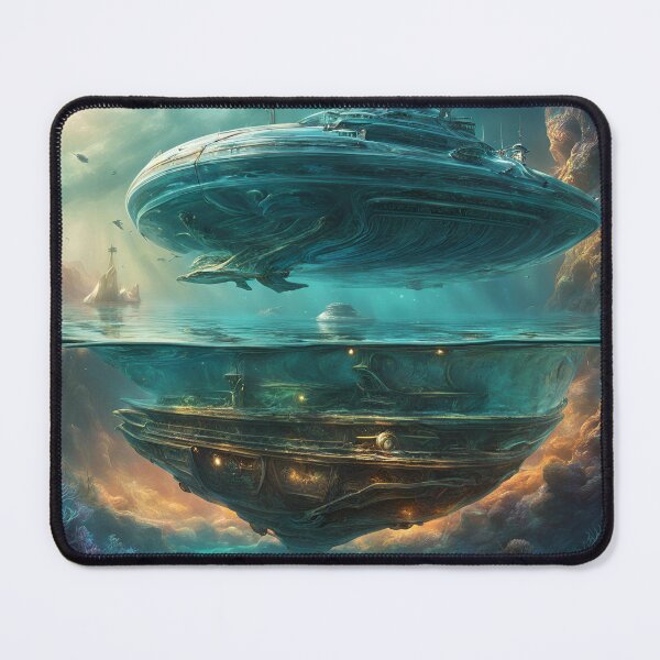 Item preview, Alien Ships in Water designed and sold by PratikG24.