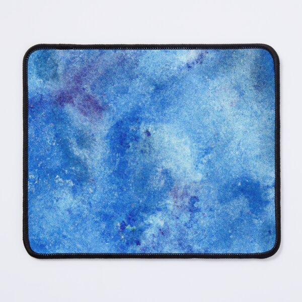 Item preview, Blue watercolor background with blotchiness and paint strokes. Winter frost texture designed and sold by bvdesignart.
