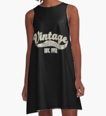 1952 Birthday Gift Vintage Est 66th Birthday 66 Yrs Old B-day Present A-Line Dress