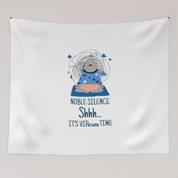 Item preview, Vipassana Meditation Noble Silence designed and sold by GraTEEtude.