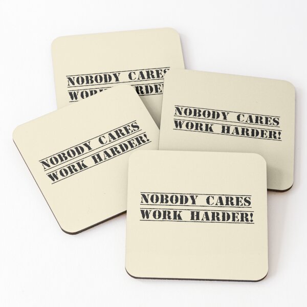 Item preview, Retro Vintage Nobody Cares Work Harder designed and sold by Fatimah Saeed.