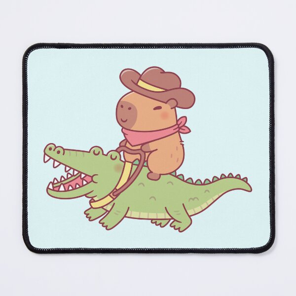 Item preview, Cute Capybara Cowboy Riding A Crocodile Funny designed and sold by rustydoodle.