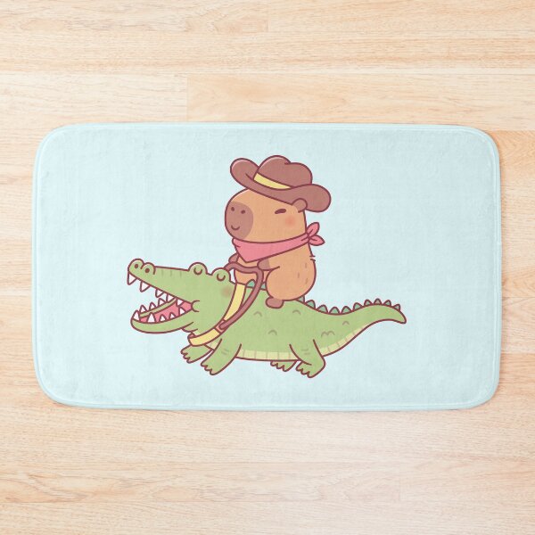 Item preview, Cute Capybara Cowboy Riding A Crocodile Funny designed and sold by rustydoodle.