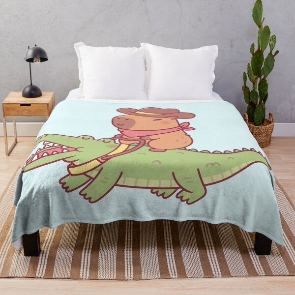 Item preview, Cute Capybara Cowboy Riding A Crocodile Funny designed and sold by rustydoodle.