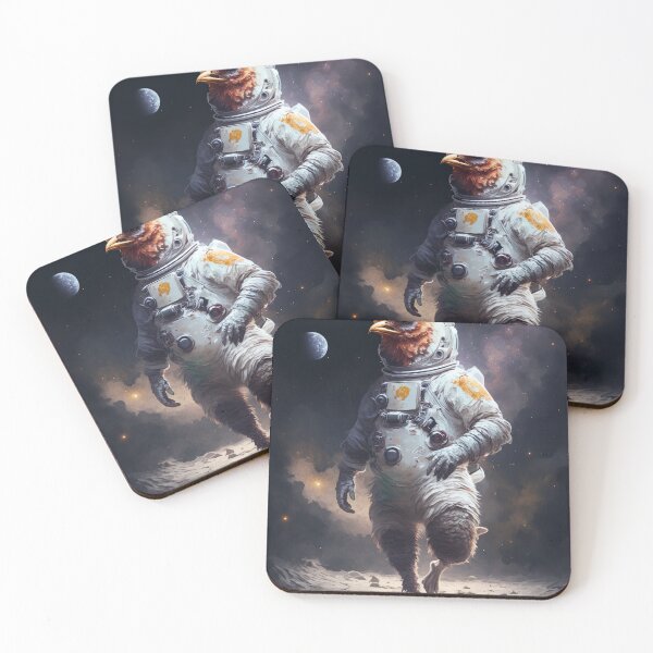 Item preview, Astronaut Chicken Wearing a Spacesuit in Space designed and sold by CheekyAnimalz.