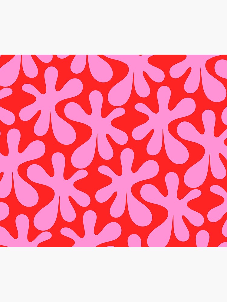Thumbnail 3 of 3, Tapestry, Preppy Pink and Red Amoeba Dance Bold Pop Fun Contemporary Pattern designed and sold by kierkegaard.