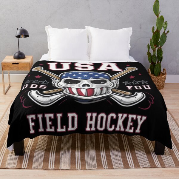 Item preview, USA FIELD HOCKEY PLAYER .. HOCKEY SKULL WITH USA FLAG designed and sold by Obinne.