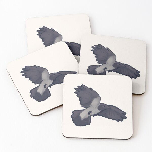 Item preview, Cute hooded crow flying  designed and sold by Artofmayara.