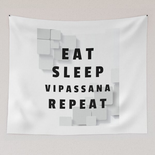 Item preview, Eat Sleep Vipassana Meditation Repeat designed and sold by GraTEEtude.