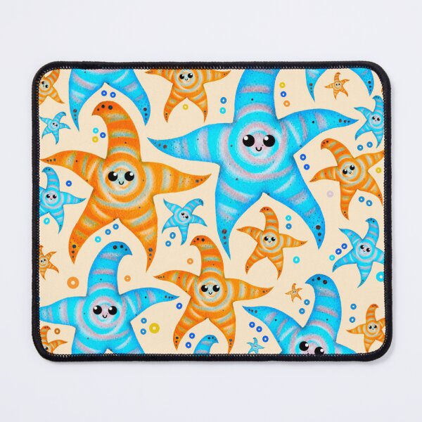 Item preview, cyan and orange spiral starfishes - light designed and sold by doveydotdraws.