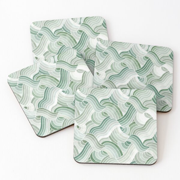 Item preview, Stone Textured Linework Swells - Green Hues designed and sold by TigaTiga.