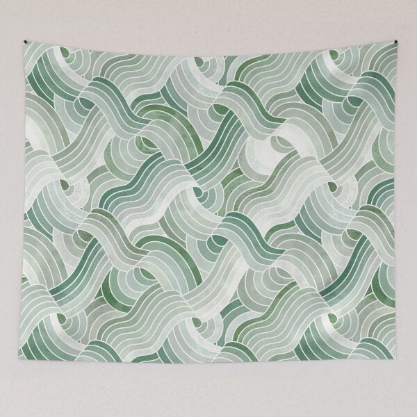 Item preview, Stone Textured Linework Swells - Green Hues designed and sold by TigaTiga.