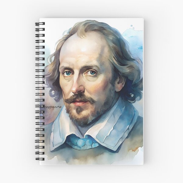 Item preview, William Shakespeare Watercolor Portrait designed and sold by Harmony Journey.