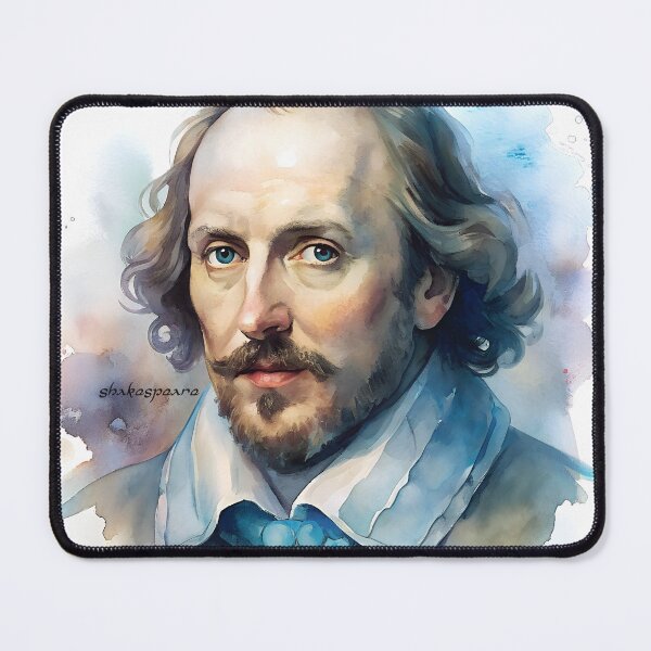 Item preview, William Shakespeare Watercolor Portrait designed and sold by Harmony Journey.