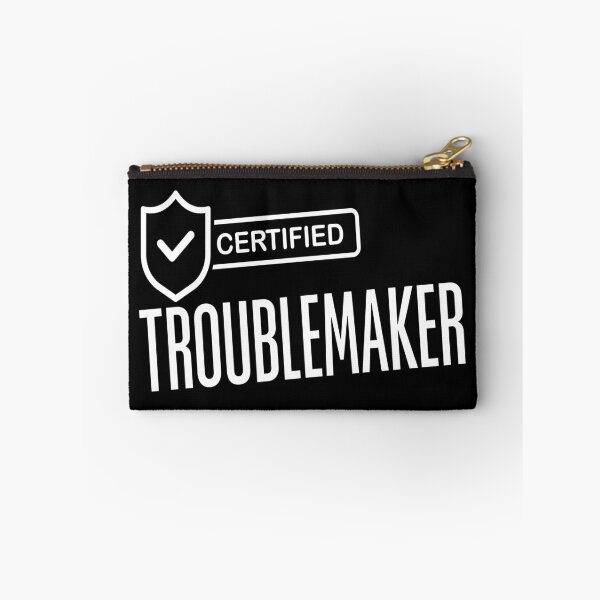 Item preview, Funny Sarcastic Certified Troublemaker designed and sold by Text2tee.