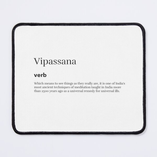 Item preview, Vipassana Meditation Definition designed and sold by GraTEEtude.