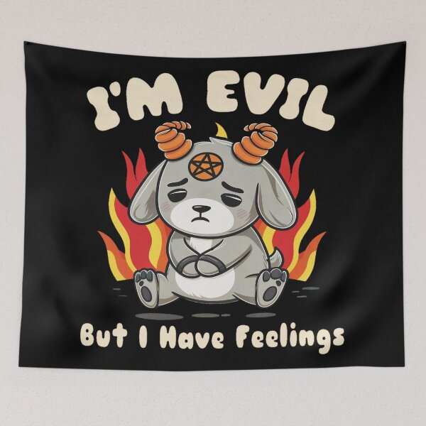 Item preview, I'm Evil But I Have Feelings Goat designed and sold by AlphaTeez.