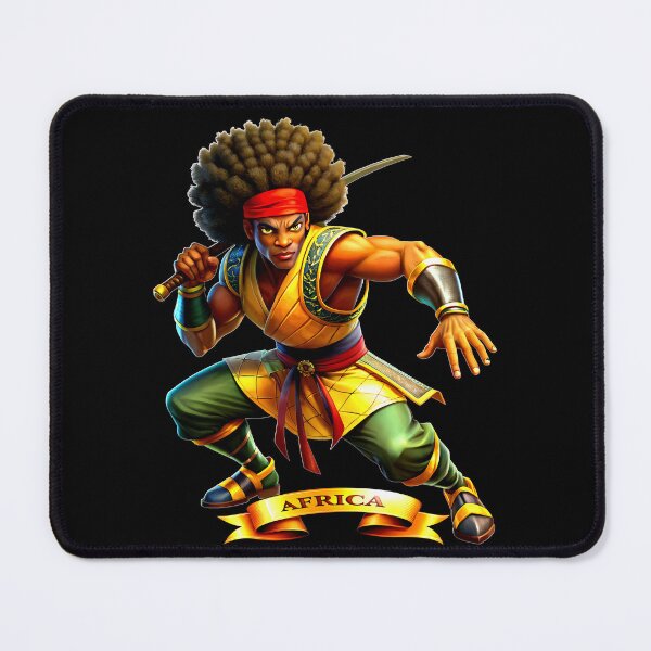 Item preview, African Ninja Warrior with Katana designed and sold by VikArtStudio.