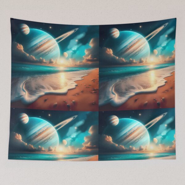 Item preview, Astro beach: another planet space seashore designed and sold by EmeraldeaArt.