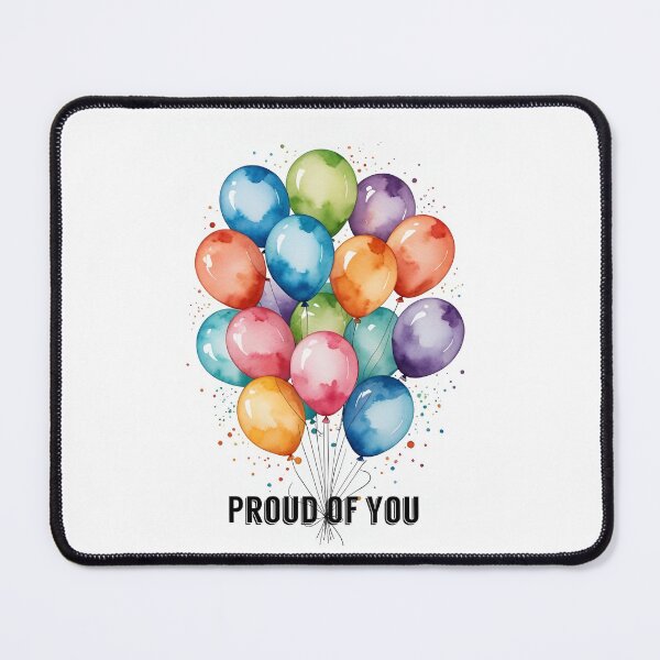 Item preview, Proud of you card balloons balloon watercolor art paint illustration text designed and sold by cheekylorns.