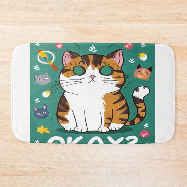 Item preview, Are you okay R u ok cat colourful illustration  designed and sold by RAZ1995.