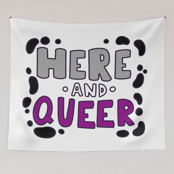 Item preview, Here And Queer Asexual designed and sold by TheDawuMonsta.
