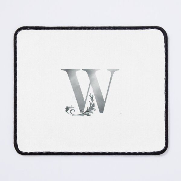 Item preview, Luxury Floral Monogram W: Elegant Grey and Silver Typography designed and sold by Fil4.