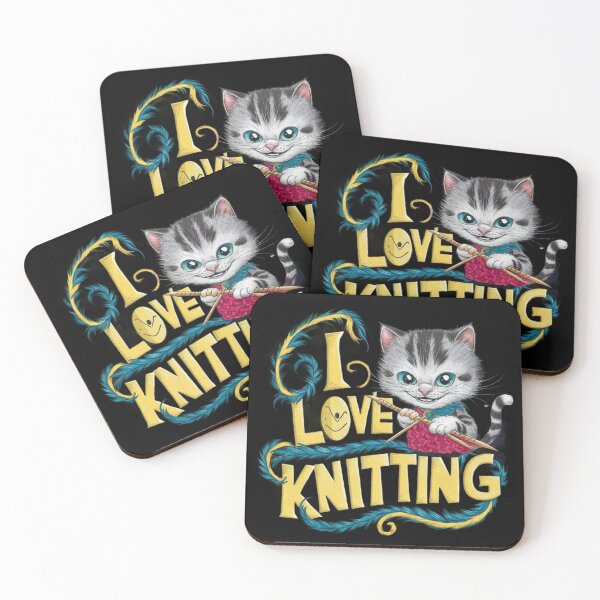 Item preview, Cat loves knitting designed and sold by PureViolence.