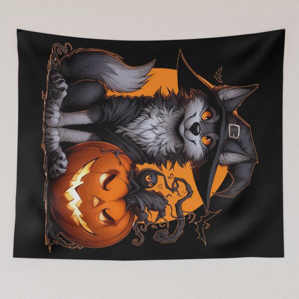 Item preview, Witchy Wolf Funny Halloween designed and sold by TomFrontierArt.