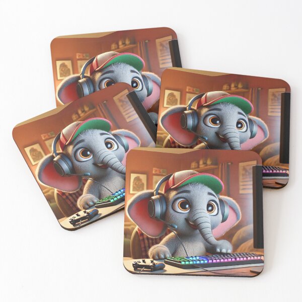 Item preview, Adorable Elephant Gamer  designed and sold by Sillytoe.