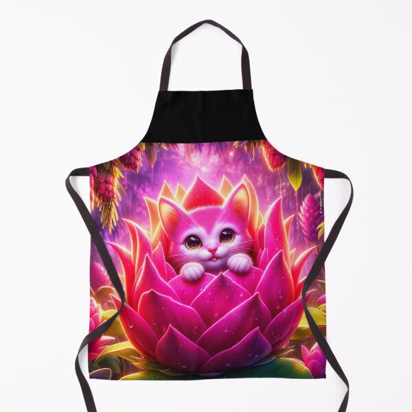 Item preview, Pink pitaya Cat: cute kitten in the pitaya magical art designed and sold by EmeraldeaArt.
