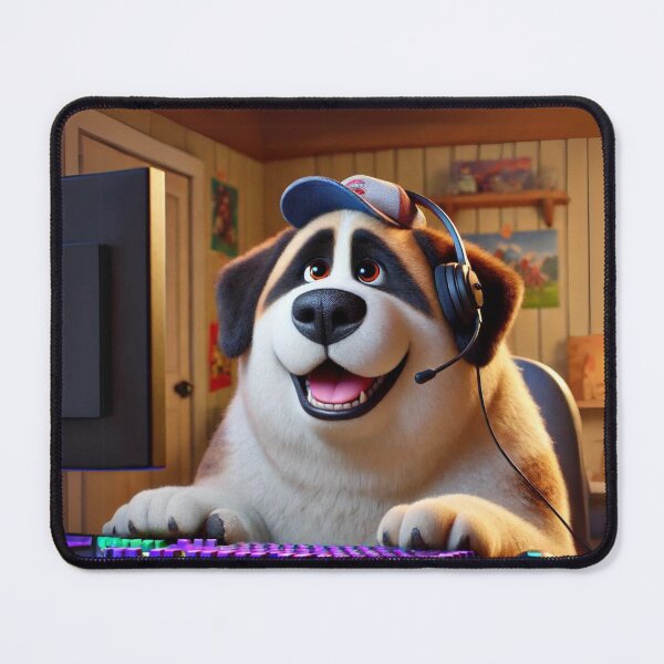 Item preview, Happy Gamer Alabai Dog designed and sold by Sillytoe.