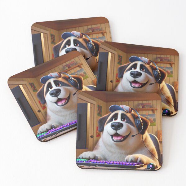 Item preview, Happy Gamer Alabai Dog designed and sold by Sillytoe.
