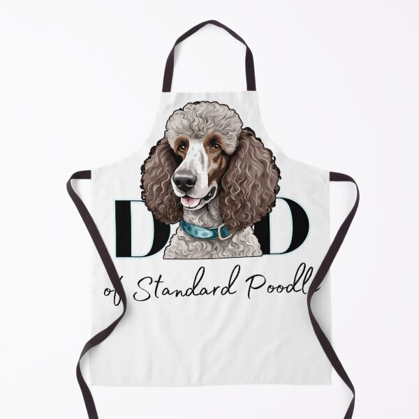 Item preview, Minimalistic aesthetic Dad of white apricot cream beige standard poodle designed and sold by GoodyPaws.