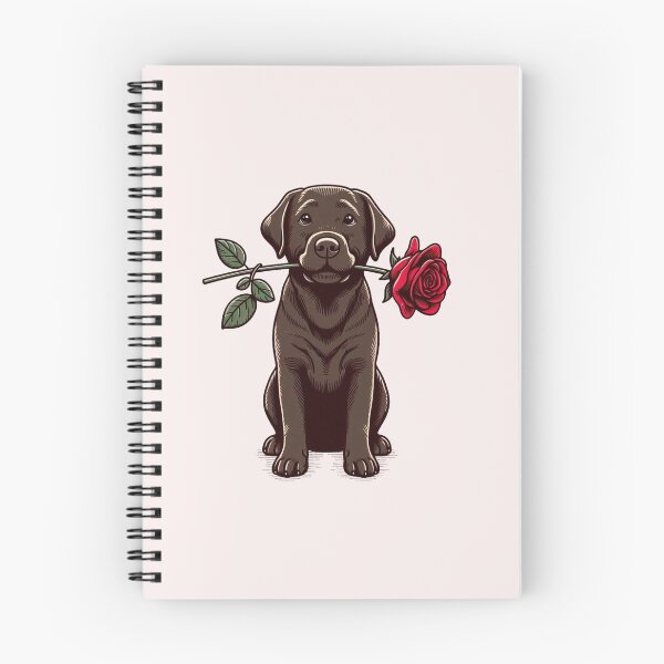Item preview, Chocolate Labrador Retriever Giving a Red Rose designed and sold by Nanthanon.