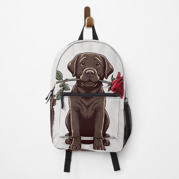 Item preview, Chocolate Labrador Retriever Giving a Red Rose designed and sold by Nanthanon.