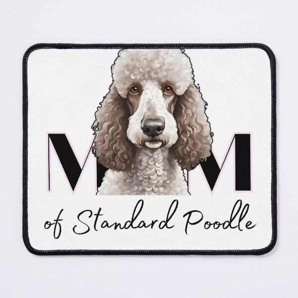 Item preview, Minimalistic aesthetic Mom of white apricot cream beige standard poodle designed and sold by GoodyPaws.