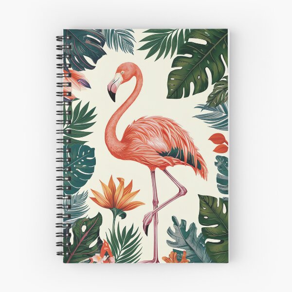 Item preview, Tropical Flamingo, Vibrant Jungle Leaves, Botanical Illustration designed and sold by WILDEVIOLET.