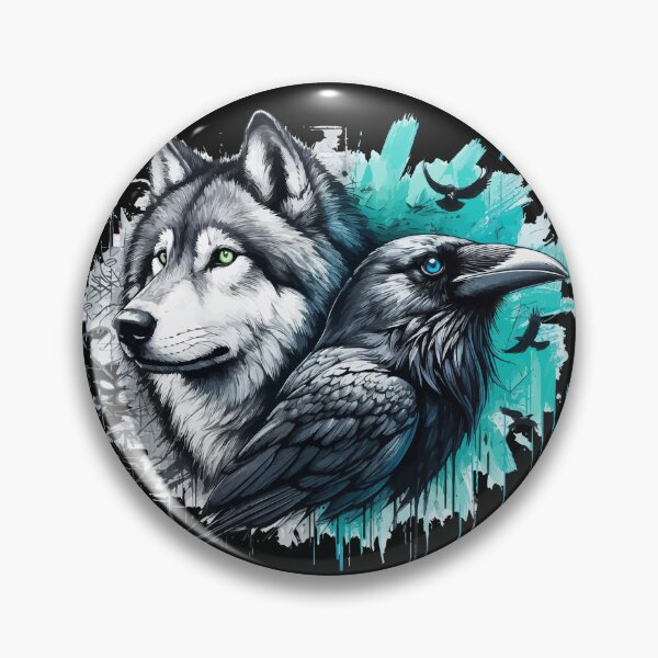Artikelvorschau, Wolf und Rabe Street Art Graffiti entworfen und verkauft von TomFrontierArt.