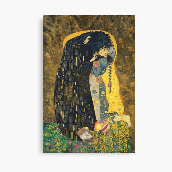 El beso: como la luz de las estrellas Lienzo