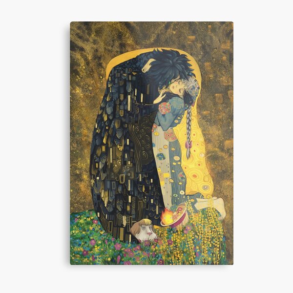 The Kiss: Like Starlight Metal Print